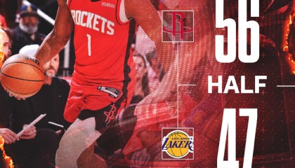 竞博电竞-火箭半场56-47领先湖人，申京14分领衔全队|史密斯|塔里·伊森|休斯敦火箭队|洛杉矶湖人队|nba_新浪体育_新浪新闻
